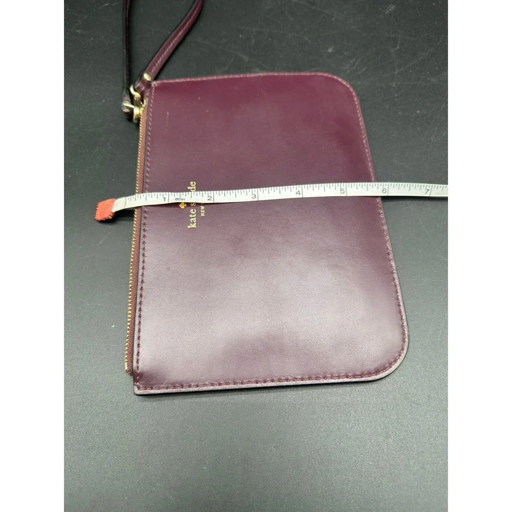 Vintage Kate Spade New‎ York Leather Wristlet Pouch Clutch Jacquard Y2K RARE